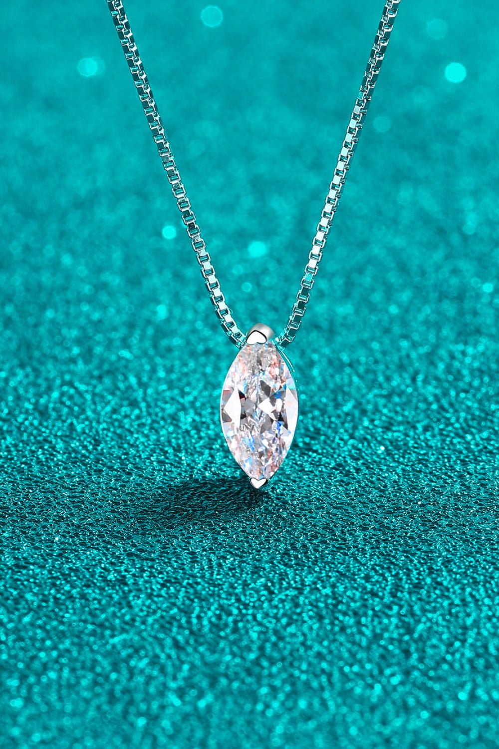 1 Carat Moissanite 925 Sterling Silver Necklace - EMMY