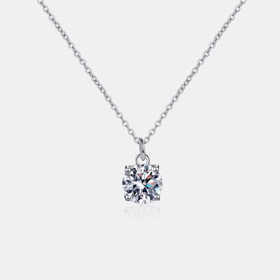 1 Carat Moissanite 925 Sterling Silver Necklace - EMMY