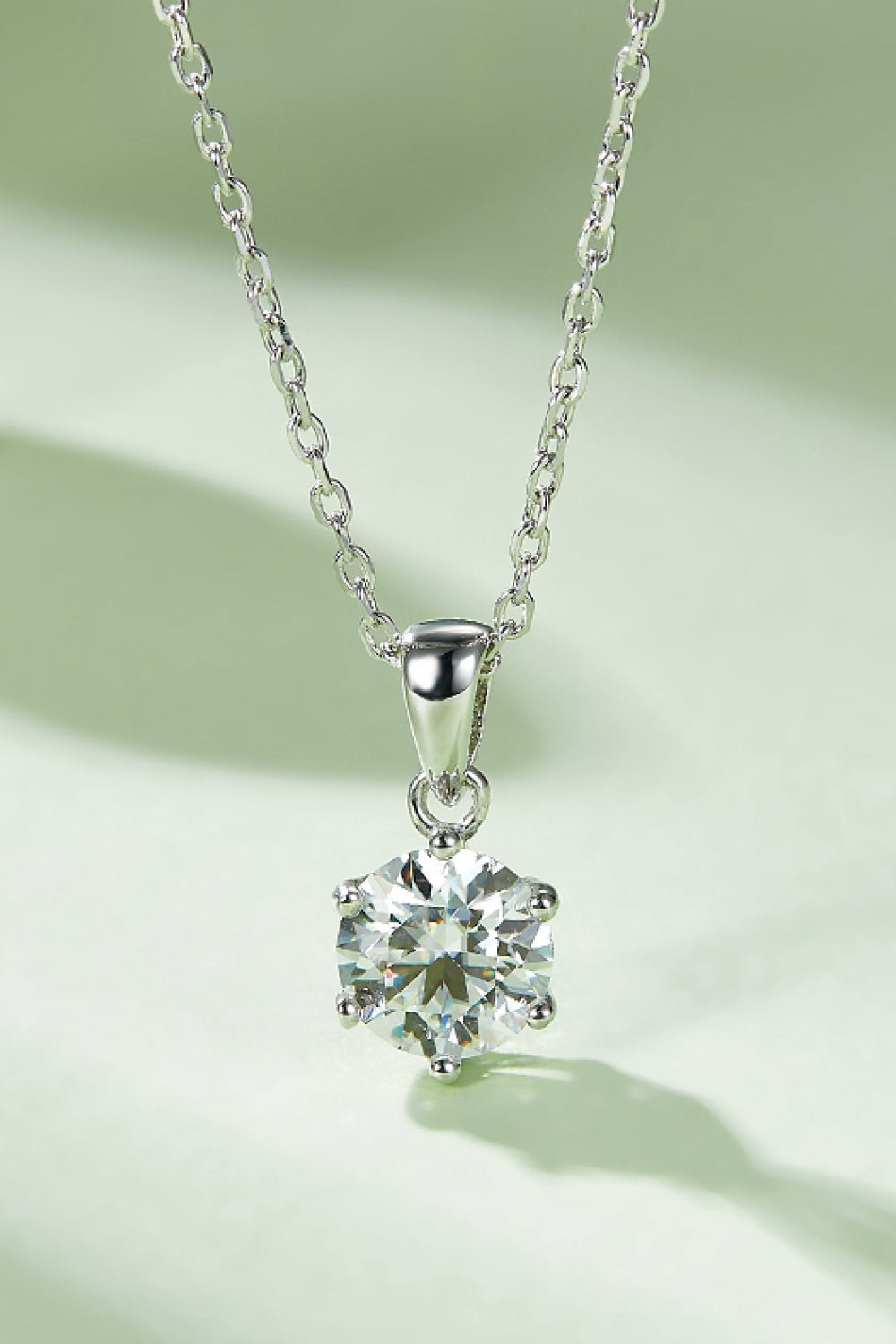 1 Carat Moissanite 925 Sterling Silver Necklace - EMMY