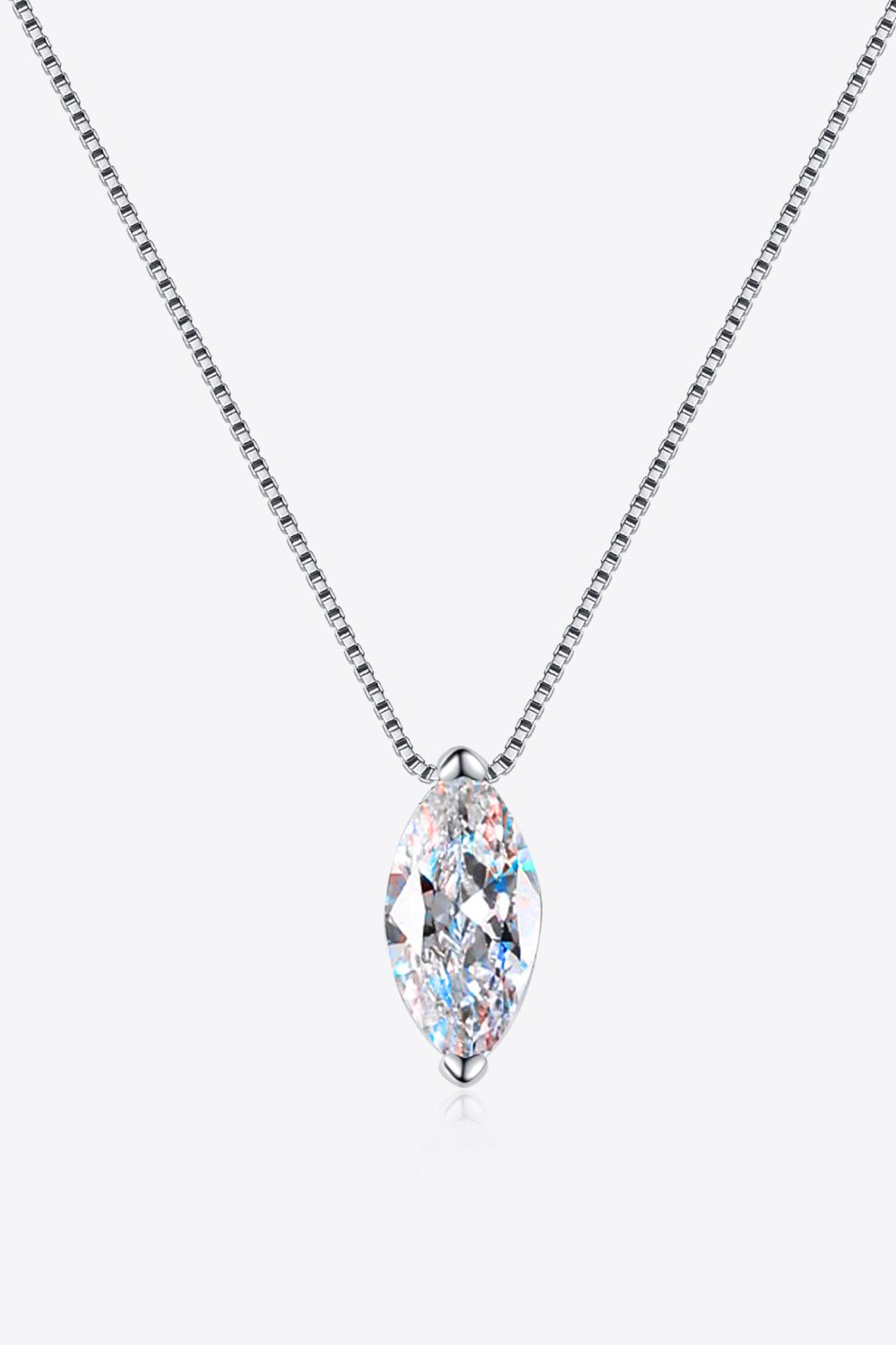 1 Carat Moissanite 925 Sterling Silver Necklace - EMMY