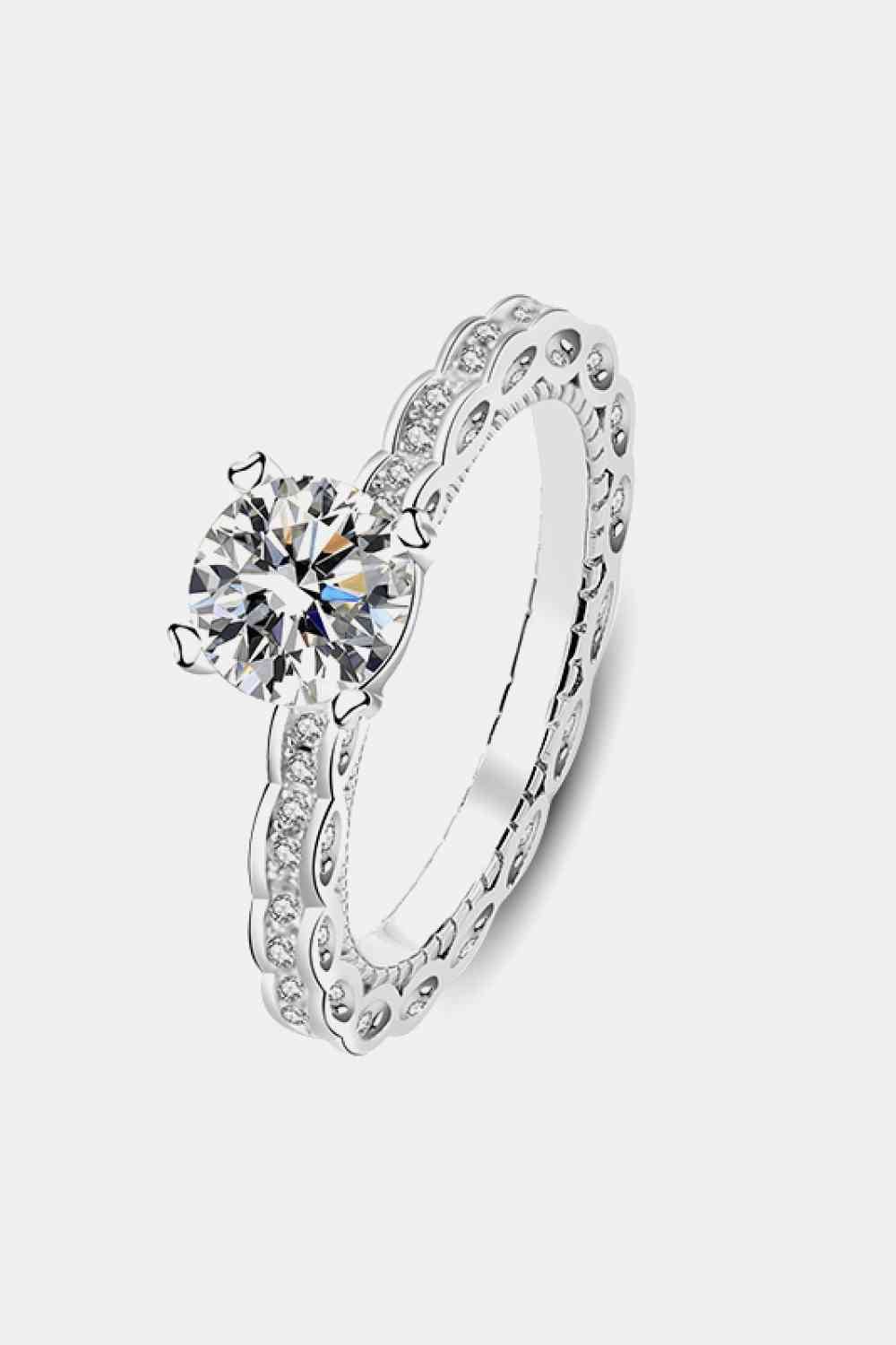 1 Carat Moissanite 925 Sterling Silver Ring - EMMY