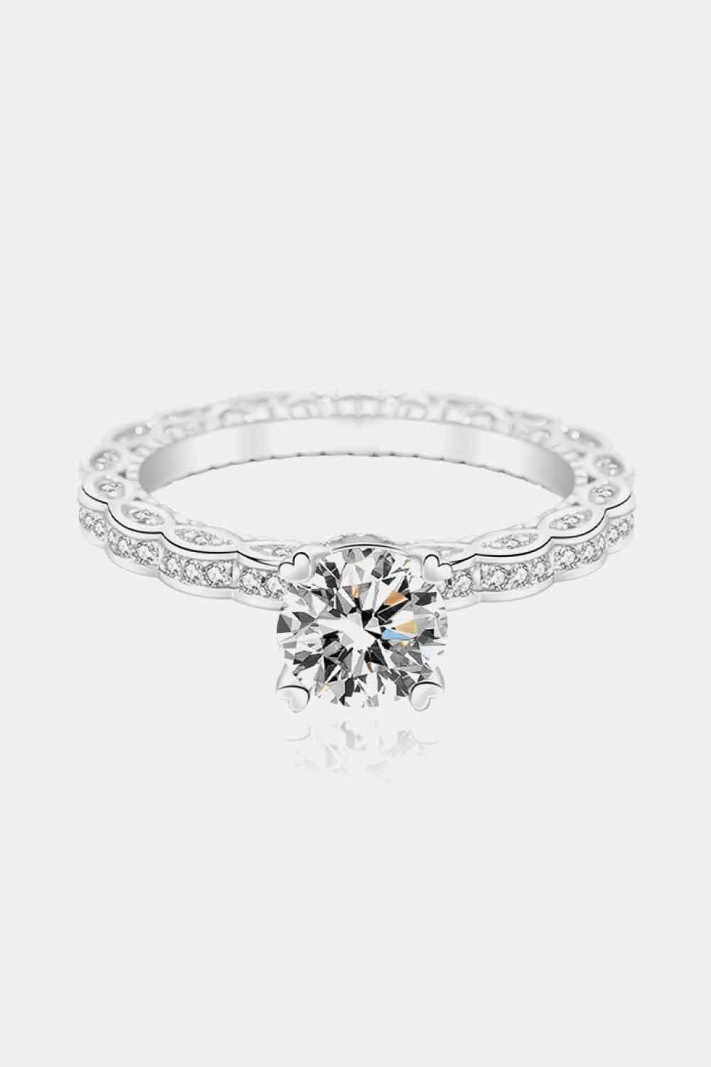 1 Carat Moissanite 925 Sterling Silver Ring - EMMY