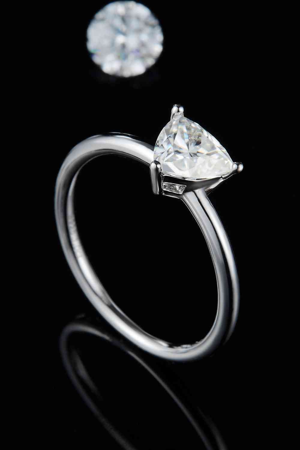 1 Carat Moissanite 925 Sterling Silver Solitaire Ring - EMMY