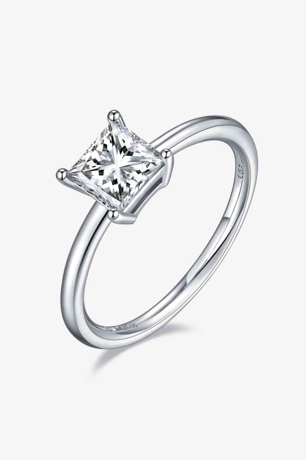 1 Carat Moissanite 925 Sterling Silver Solitaire Ring - EMMY