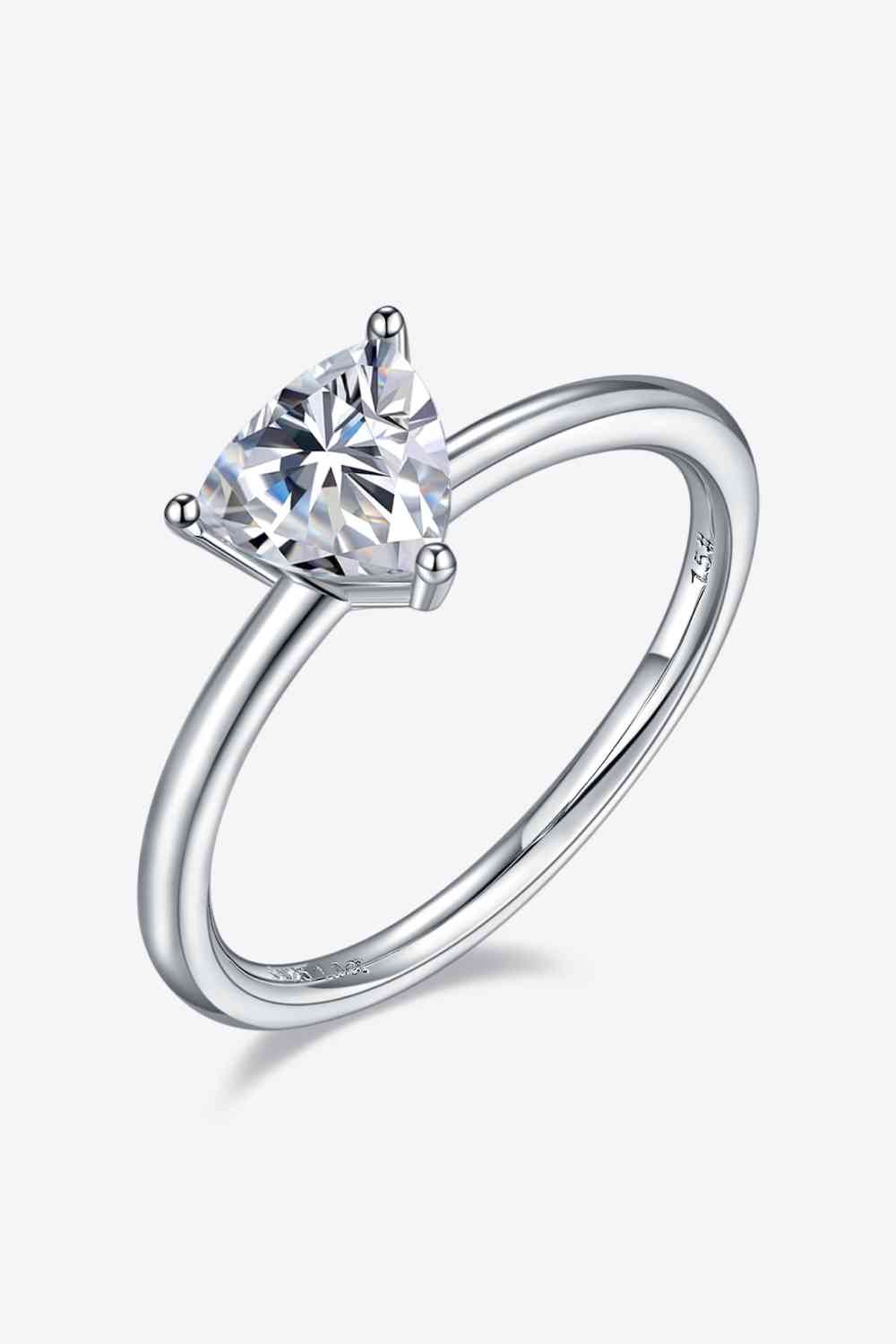 1 Carat Moissanite 925 Sterling Silver Solitaire Ring - EMMY