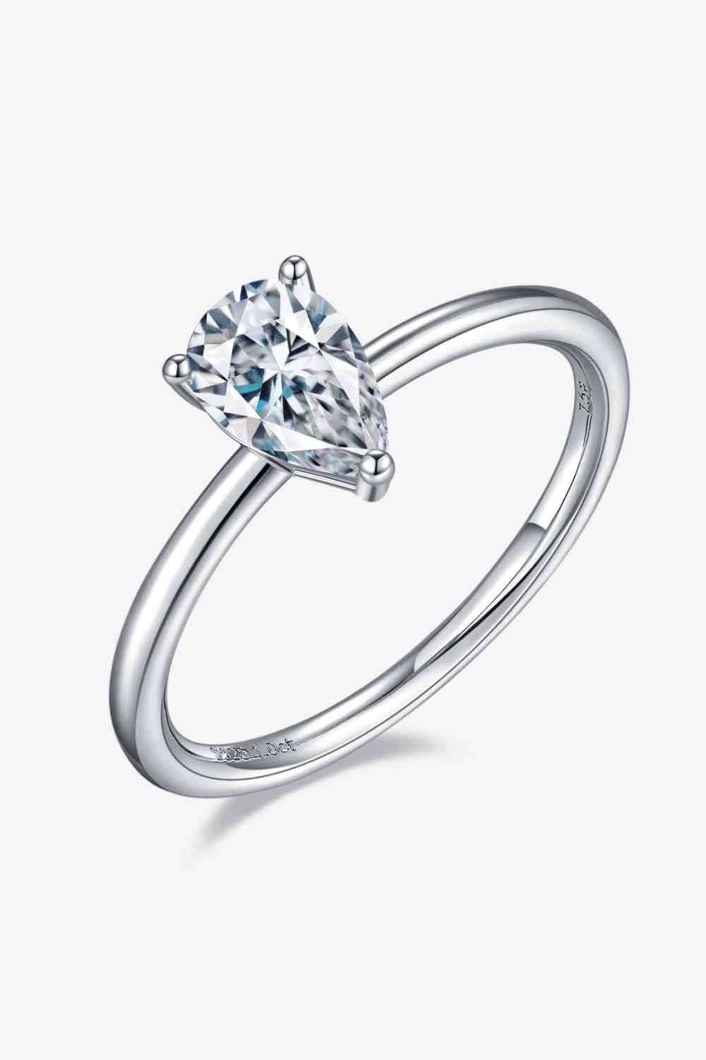 1 Carat Moissanite 925 Sterling Silver Solitaire Ring - EMMY