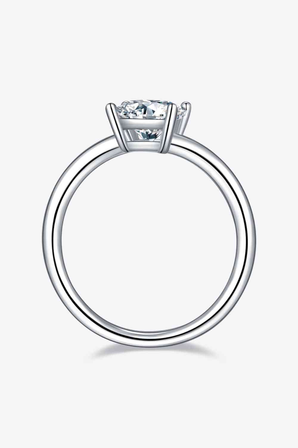 1 Carat Moissanite 925 Sterling Silver Solitaire Ring - EMMY