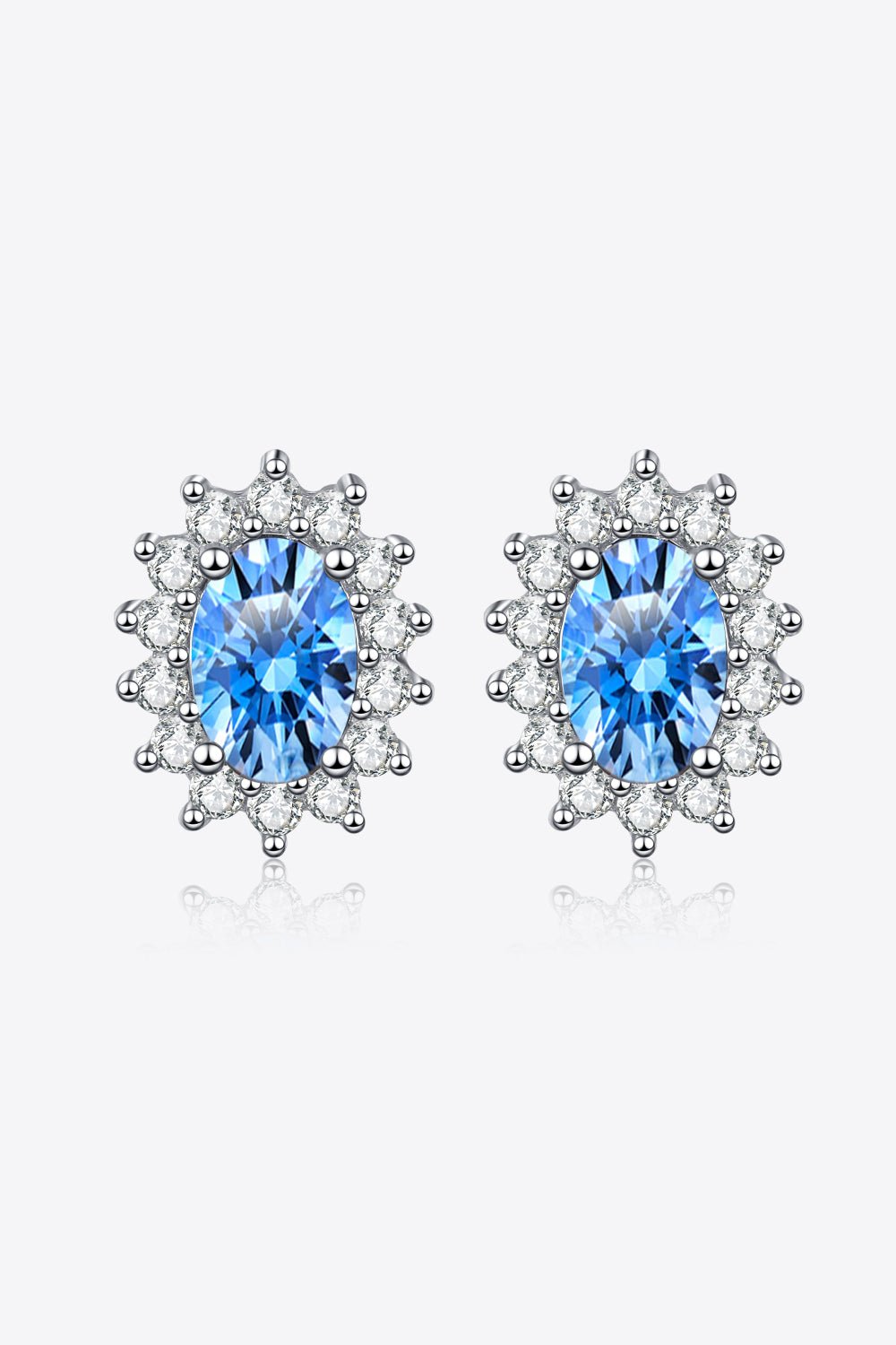 1 Carat Moissanite 925 Sterling Silver Stud Earrings - EMMY