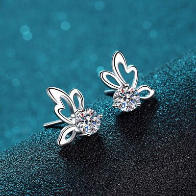 1 Carat Moissanite Butterfly Shape Earrings - EMMY