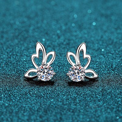 1 Carat Moissanite Butterfly Shape Earrings - EMMY