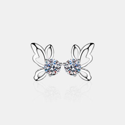 1 Carat Moissanite Butterfly Shape Earrings - EMMY