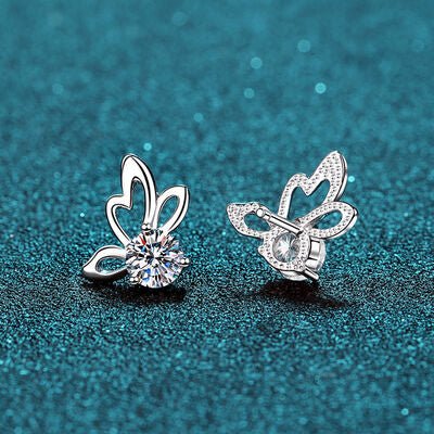 1 Carat Moissanite Butterfly Shape Earrings - EMMY