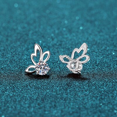 1 Carat Moissanite Butterfly Shape Earrings - EMMY