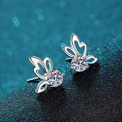 1 Carat Moissanite Butterfly Shape Earrings - EMMY