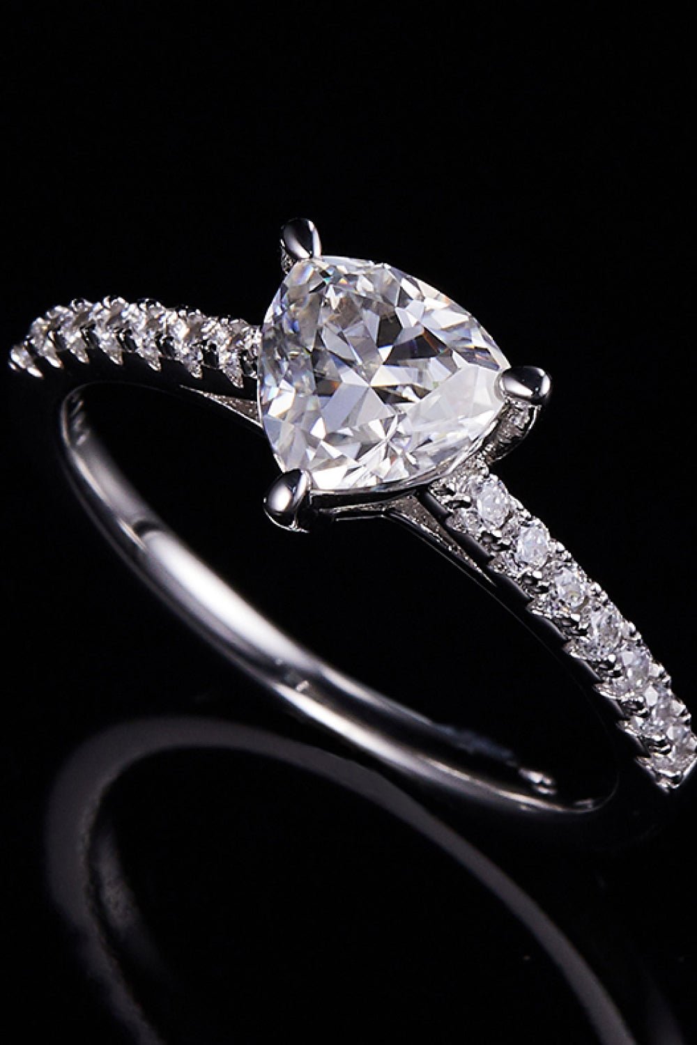 1 Carat Moissanite Triangle 925 Sterling Silver Ring - EMMY