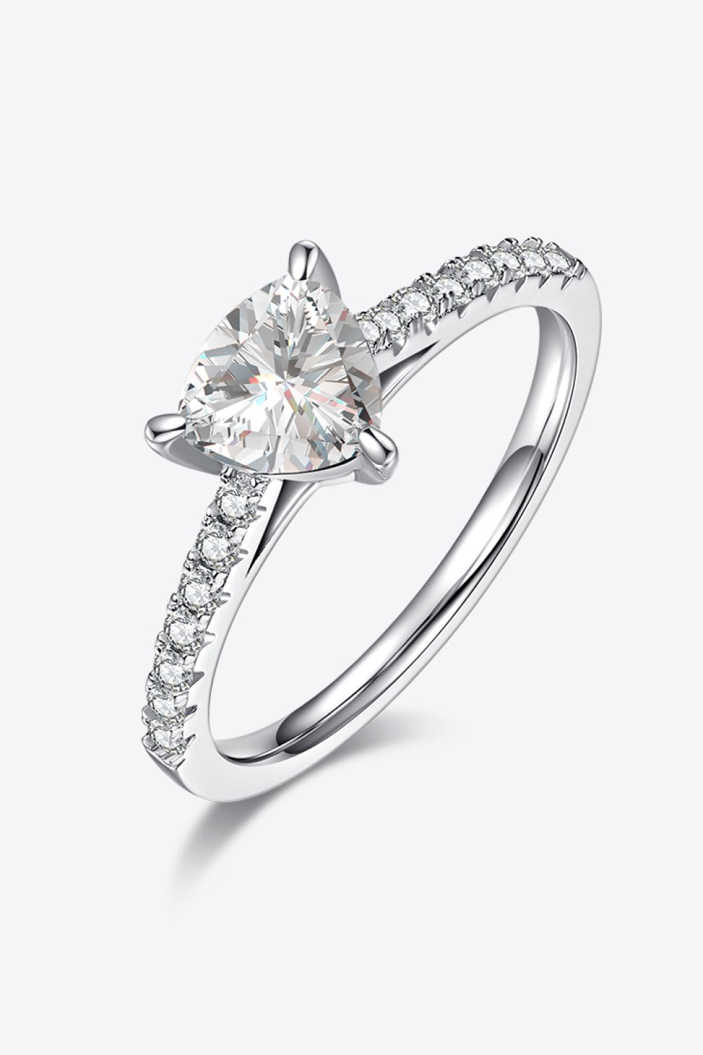 1 Carat Moissanite Triangle 925 Sterling Silver Ring - EMMY