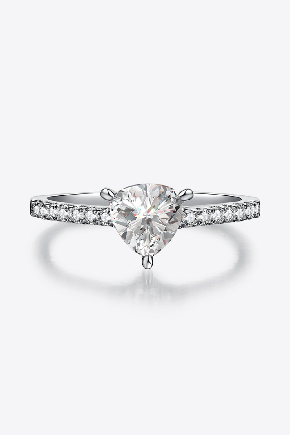 1 Carat Moissanite Triangle 925 Sterling Silver Ring - EMMY