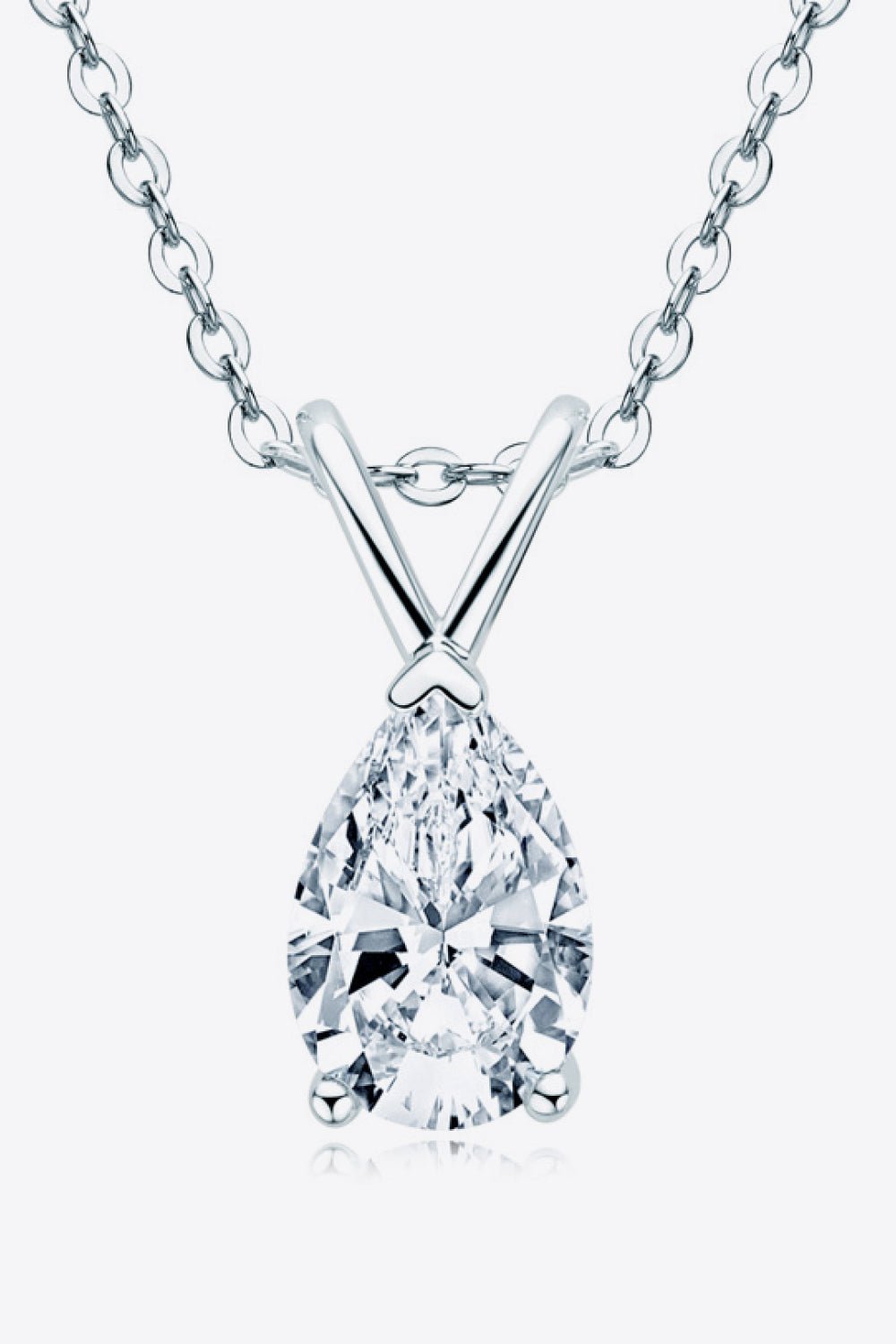 1.5 Carat Moissanite Pendant 925 Sterling Silver Necklace - EMMY