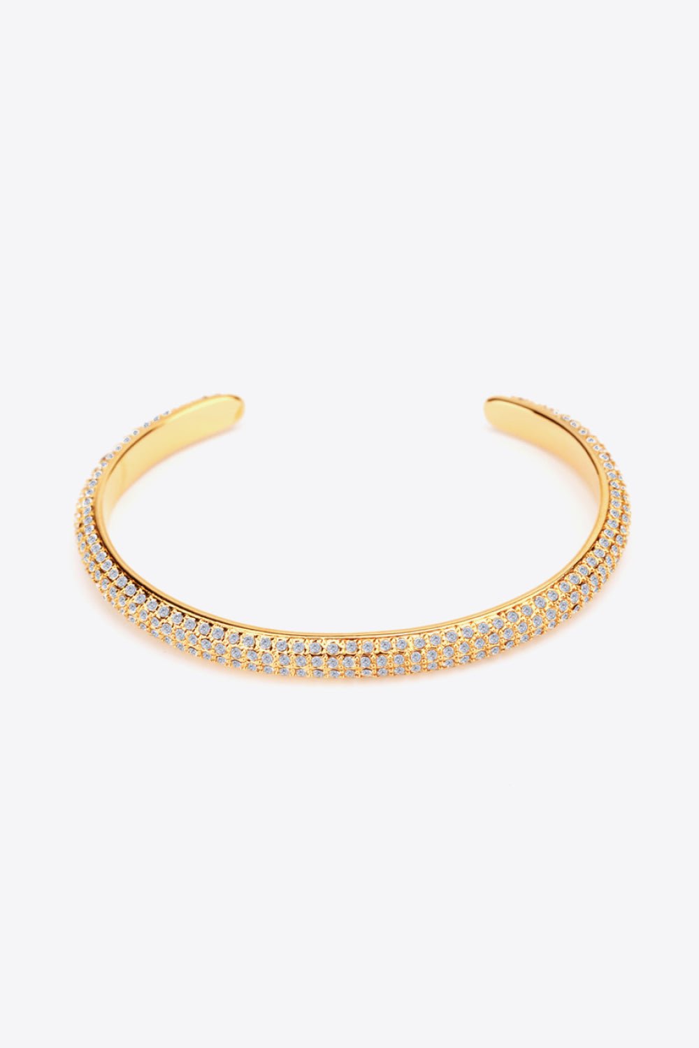 18K Gold-Plated Rhinestone Open Bracelet - EMMY