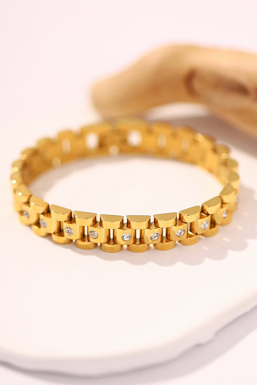 18K Gold-Plated Watch Band Bracelet - EMMY