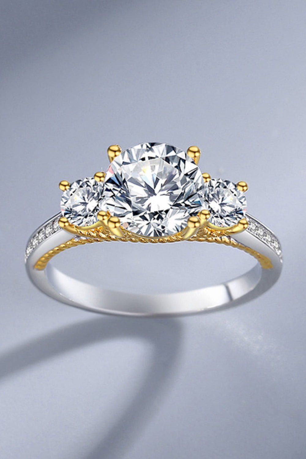 2 Carat Moissanite Contrast Ring - EMMY