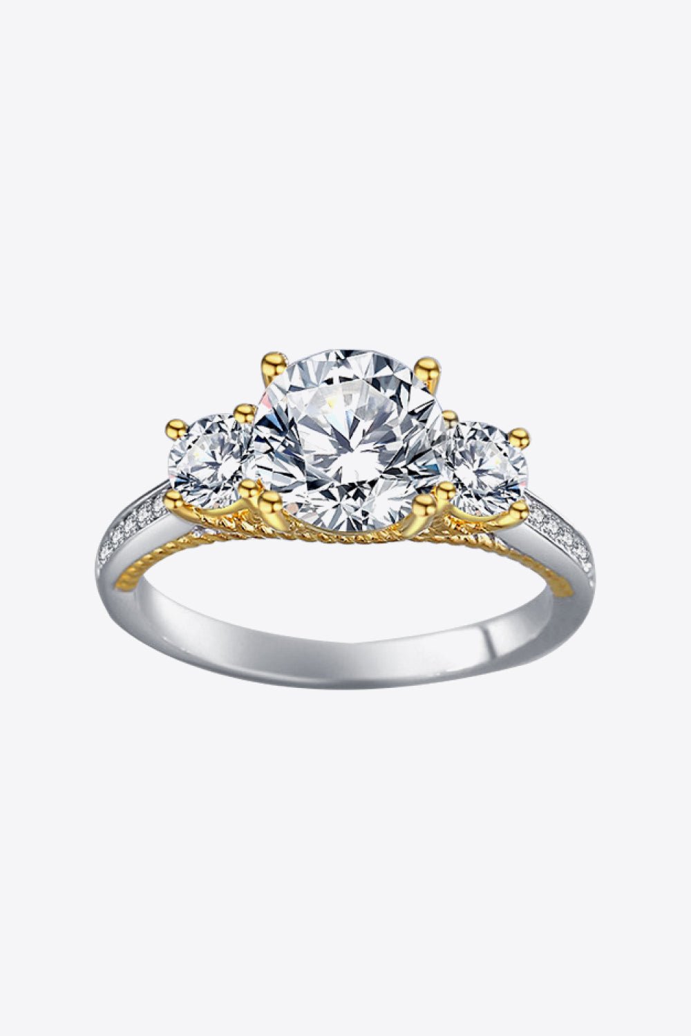 2 Carat Moissanite Contrast Ring - EMMY