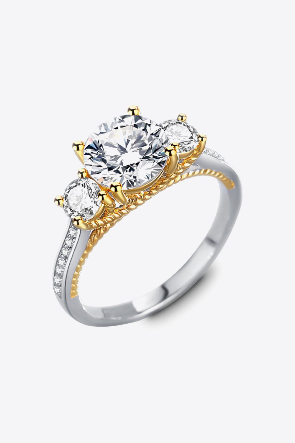 2 Carat Moissanite Contrast Ring - EMMY