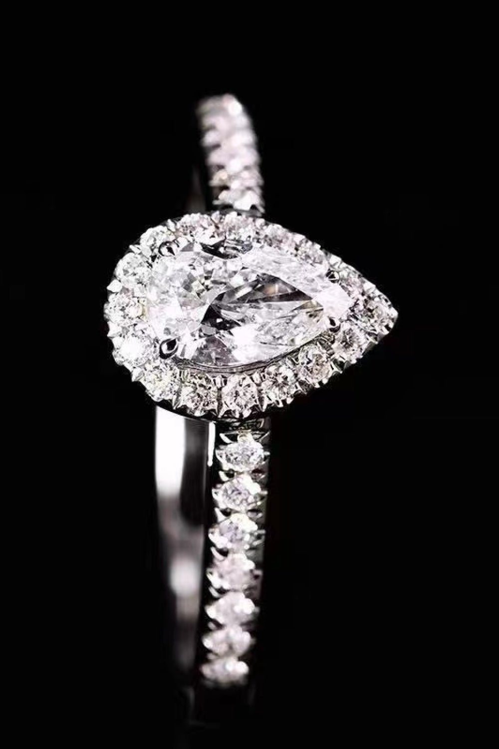 2 Carat Moissanite Teardrop Cluster Ring - EMMY