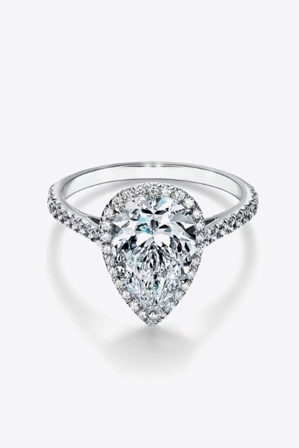 2 Carat Moissanite Teardrop Cluster Ring - EMMY