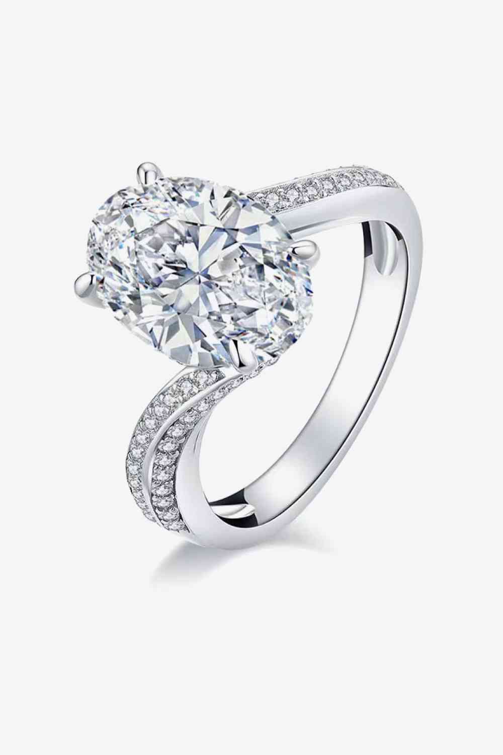 3 Carat Moissanite Side Stone Ring - EMMY