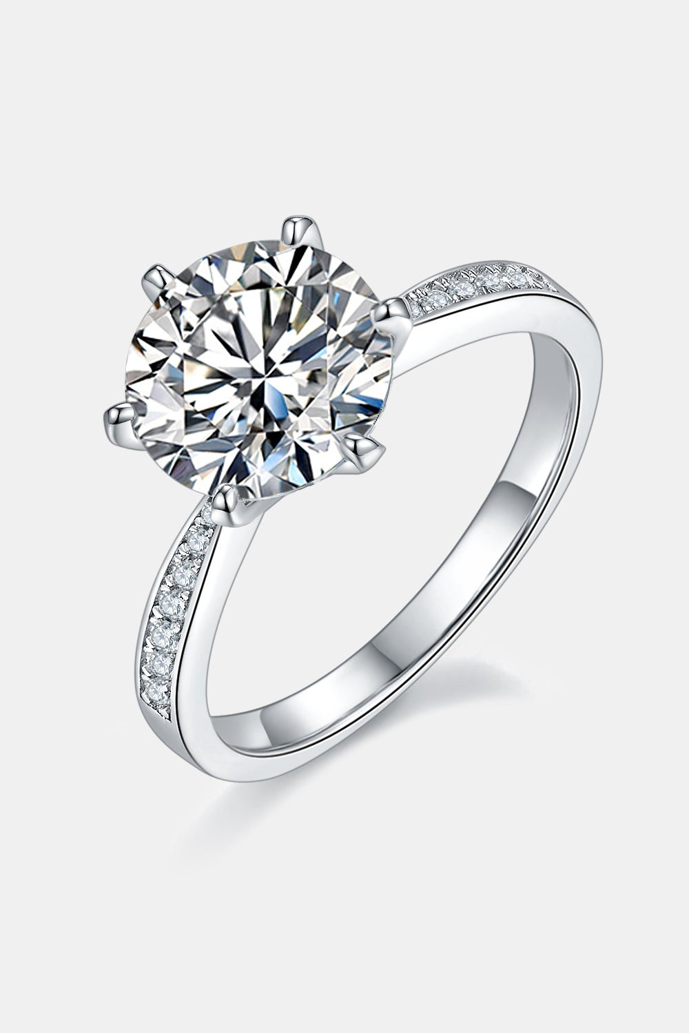 3 Carat Moissanite Side Stone Ring - EMMY