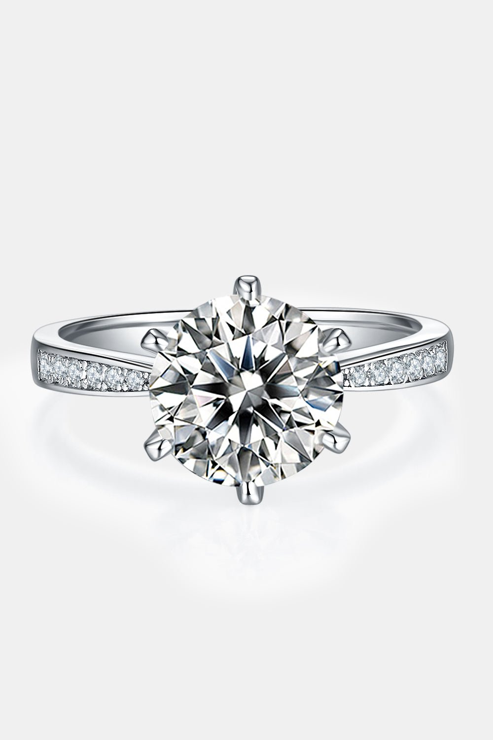 3 Carat Moissanite Side Stone Ring - EMMY