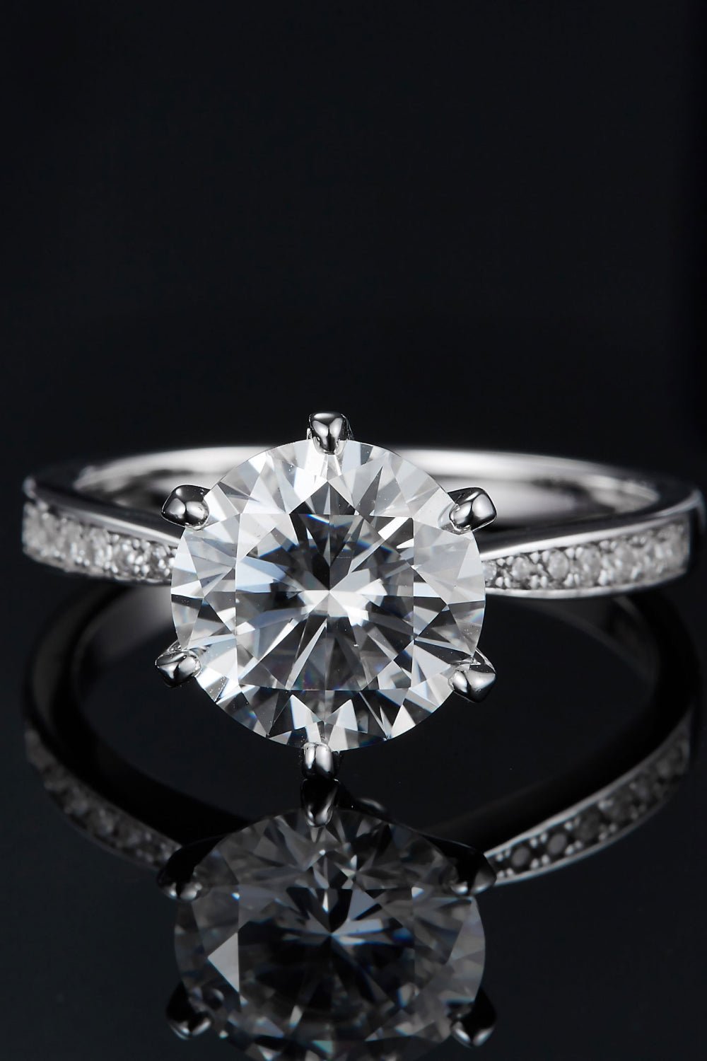 3 Carat Moissanite Side Stone Ring - EMMY