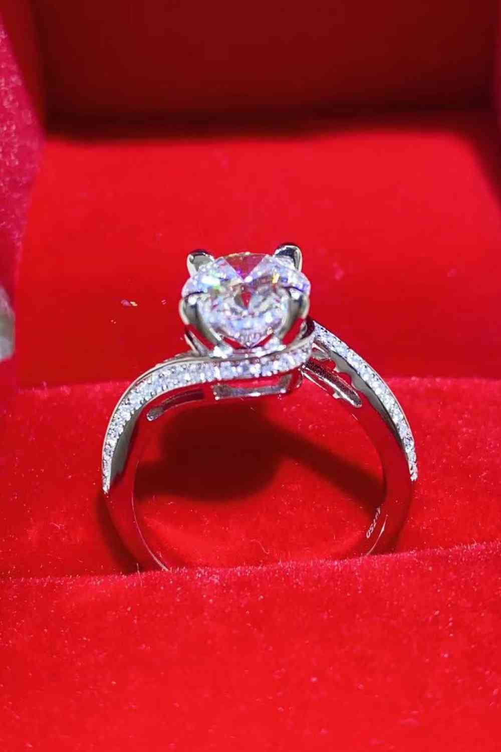 3 Carat Moissanite Side Stone Ring - EMMY