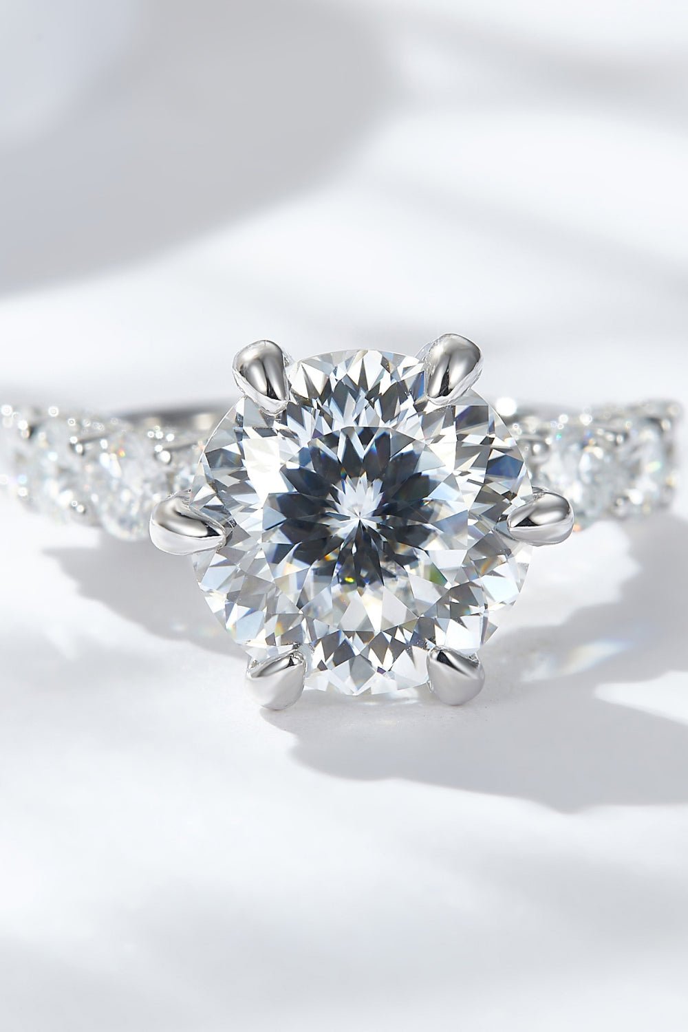 5 Carat Moissanite Side Stone Ring - EMMY