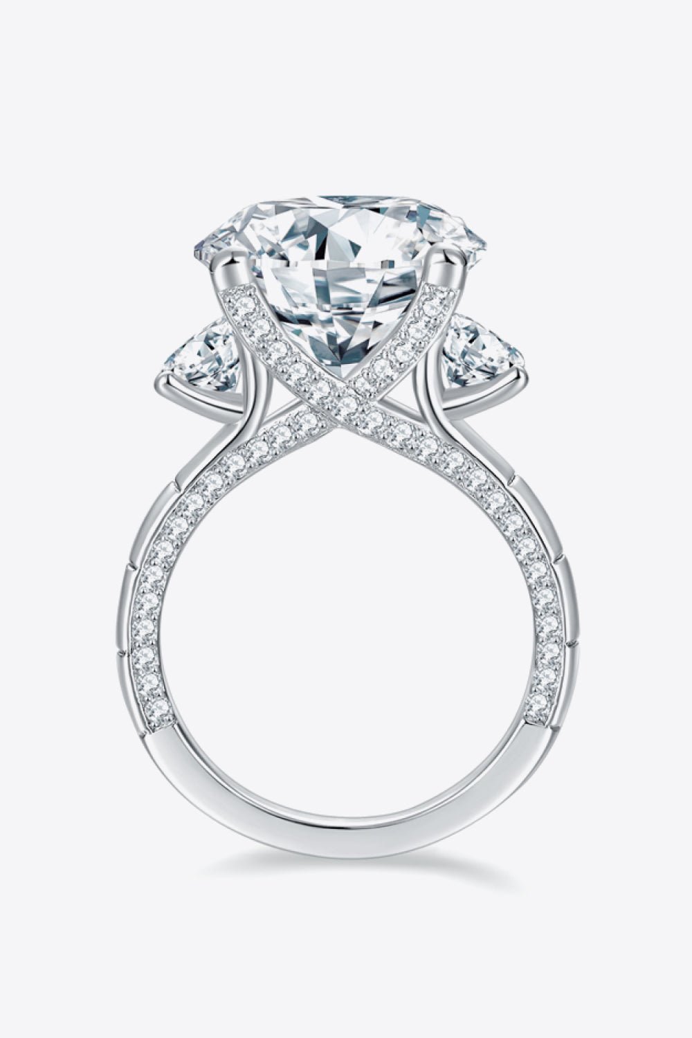 8.6 Carat Moissanite Platinum-Plated Ring - EMMY