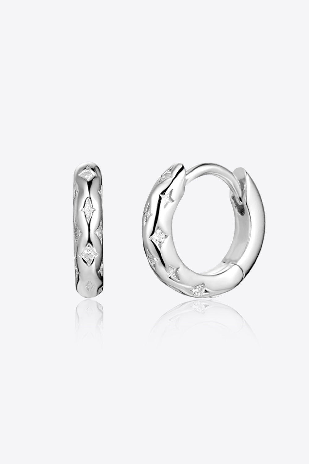 925 Sterling Silver Huggie Earrings - EMMY