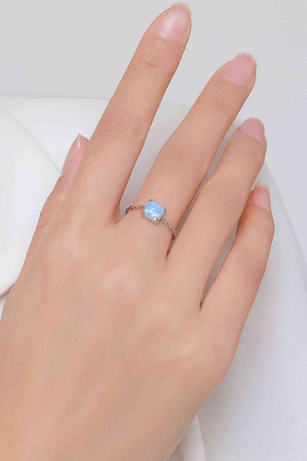 925 Sterling Silver Opal Ring - EMMY