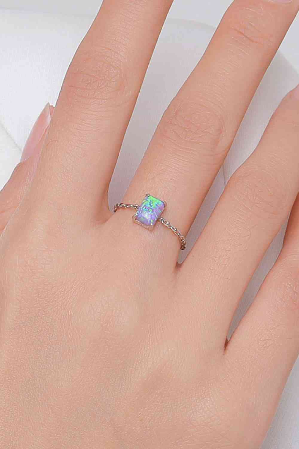 925 Sterling Silver Opal Ring - EMMY
