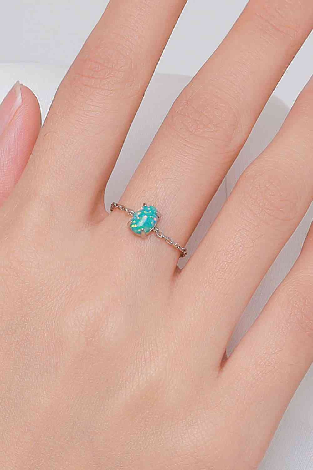 925 Sterling Silver Opal Ring - EMMY