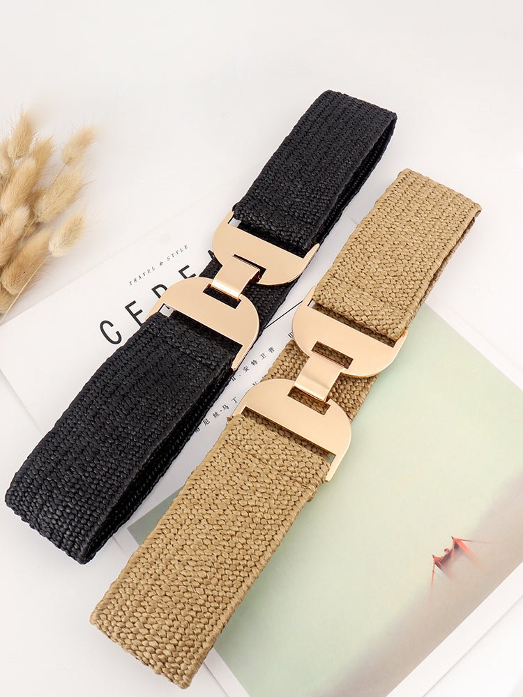 Alloy Buckle Elastic Belt - EMMY