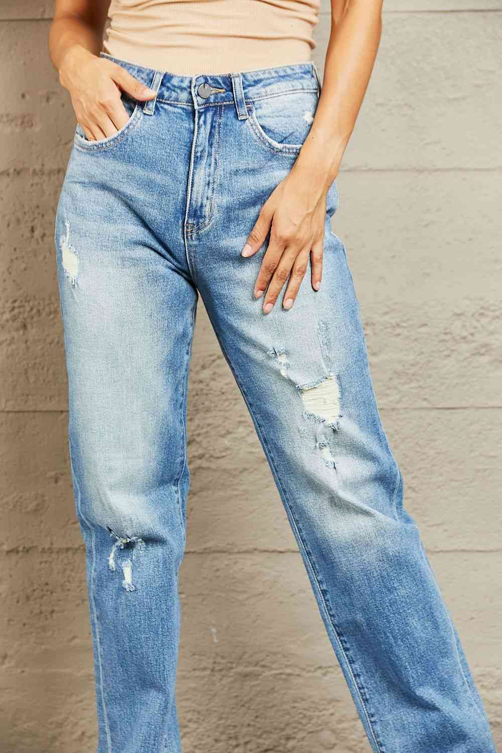 BAYEAS High Waisted Straight Jeans - EMMY