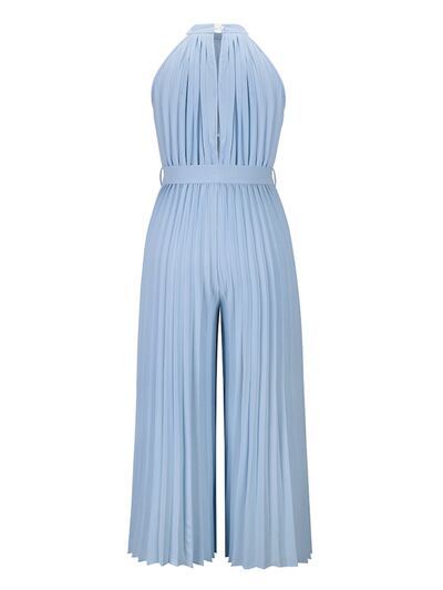 Cutout Tied Pleated Sleeveless Jumpsuit - EMMY