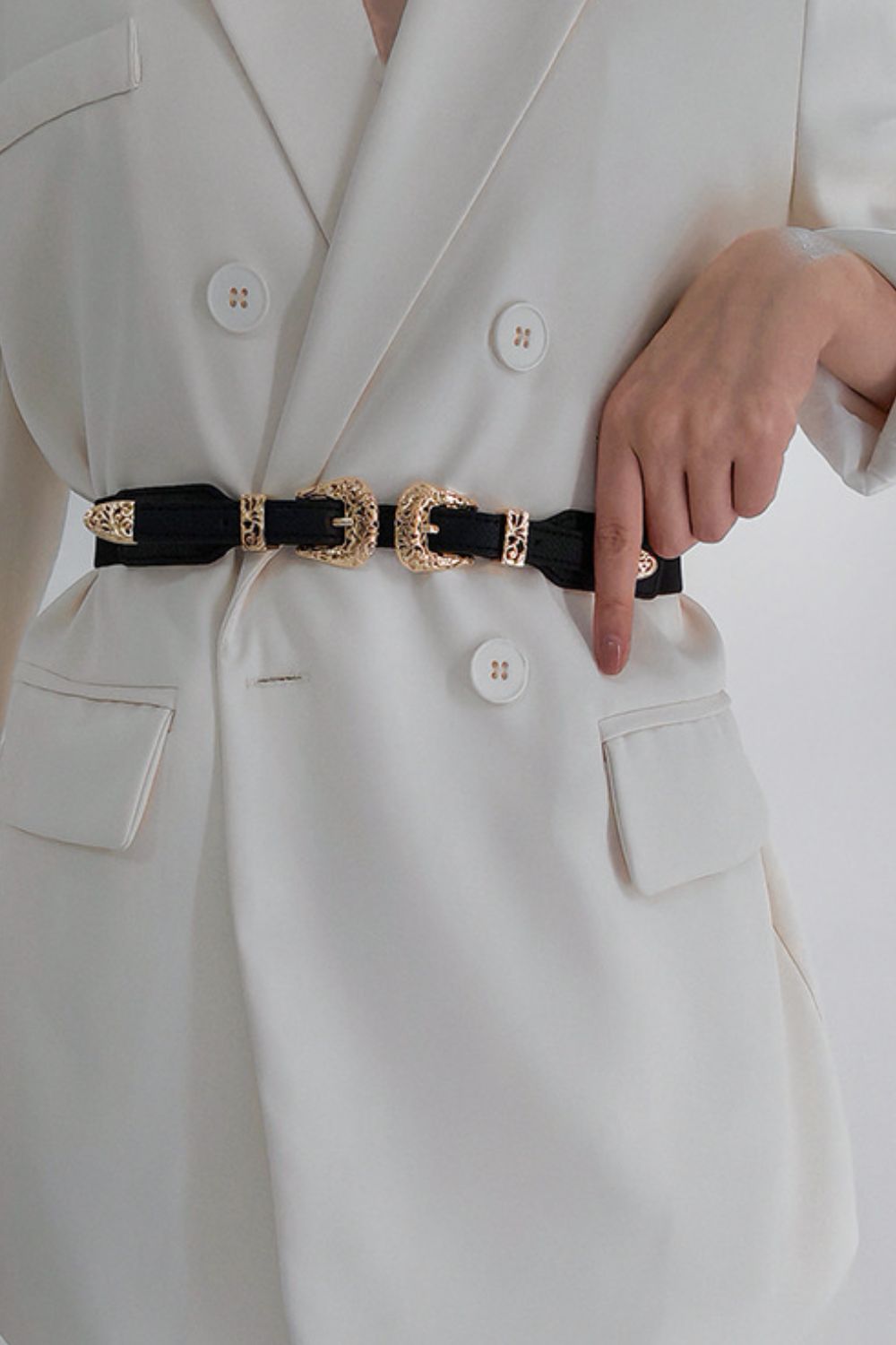 Double Buckle Elastic Belt - EMMY