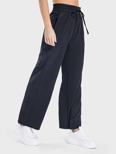 Drawstring Pocketed Active Pants - EMMY