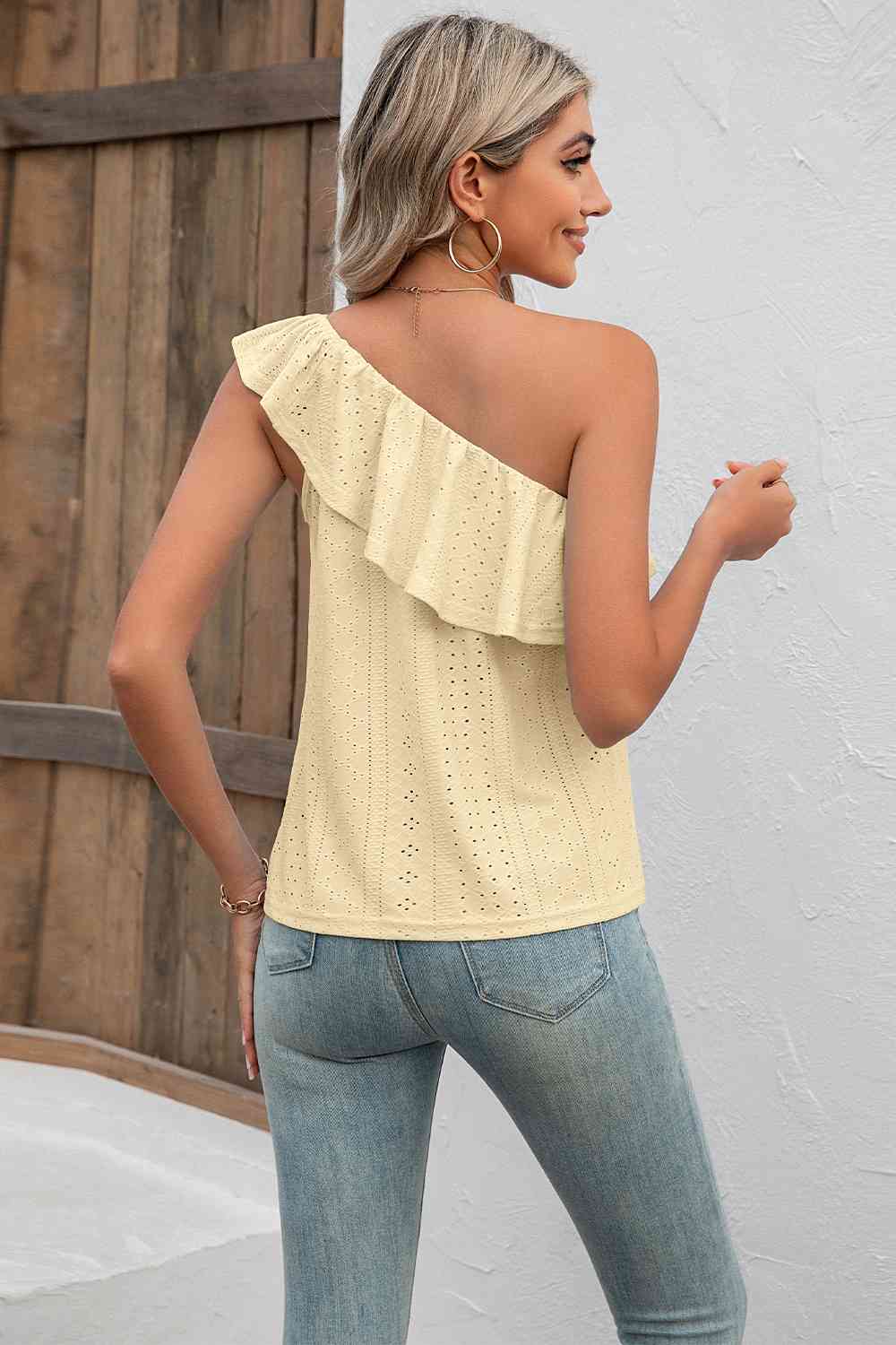 Eyelet One-Shoulder Tank - EMMY