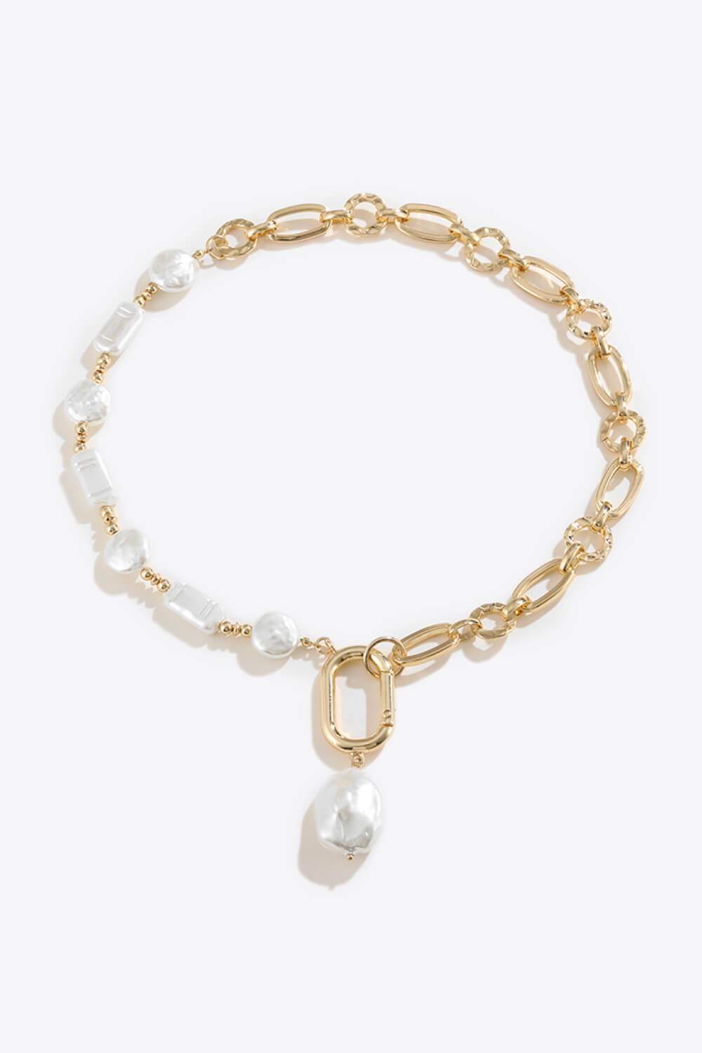 Freshwater Pearl Pendant Chunky Chain Necklace - EMMY