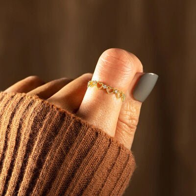 Heart Shape 18K Gold-Plated Ring - EMMY