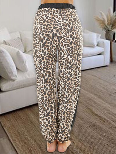 Leopard Elastic Waist Pants - EMMY