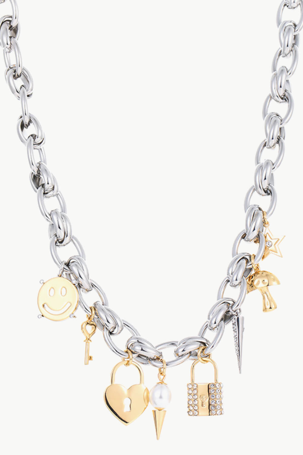 Lock Pendant Double-Layered Necklace - EMMY